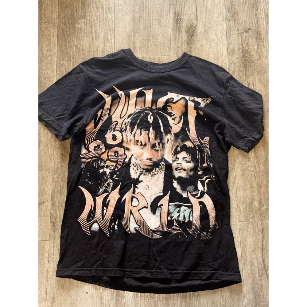 Juice WRLD 999 Graphic T-Shirt Black Rap Hip Hop Merch Tee Mens Medium